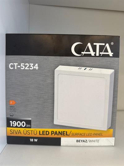 CATA CT-5234B 18W SIVA USTU LED PANEL (KARE) (BEYAZ)