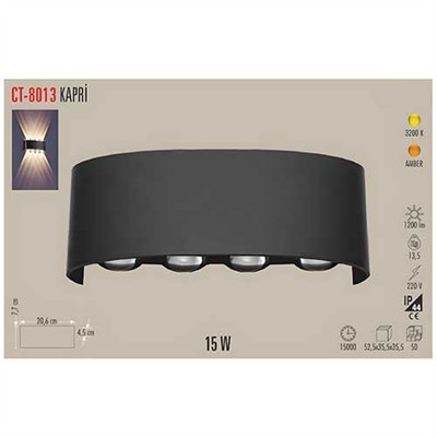 CATA CT-8013A KAPRI LED APLIK 15W AMBER (DIS MEKAN)