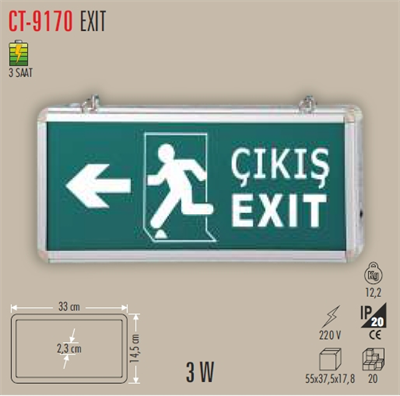 CATA CT-9170 EXIT CIKIS LEVHASI SAG-SOL
