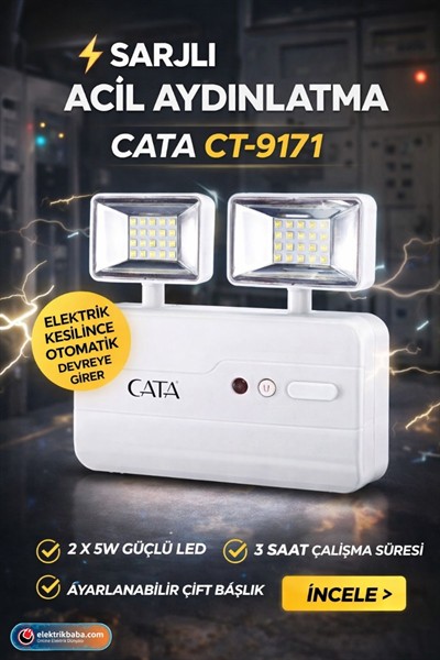 CATA CT-9171 2x5W ACIL AYDINLATMA ARMATURU
