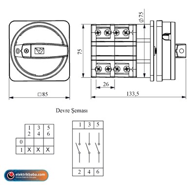 EMAS EMAS-PSA080AK341E 80A 3 FAZLI ACIP KAPAMA SALTER