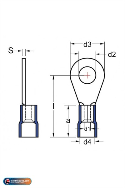 GWEST 3013 GYU-406 4X6mm M4 IZOLELI YUVARLAK TIP KABLO PABUCU