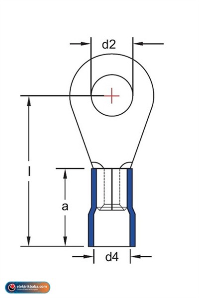GWEST 3019 GYU-610 8X10MM M6 IZOLELI YUVARLAK TIP KABLO PABUCU