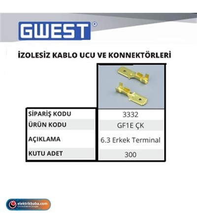 GWEST 3332 6,3 ERKEK TERMINAL