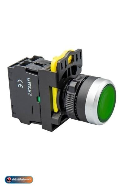 GWEST 6021 A5-10D-24 (YESIL) 24V. LED ISIKLI START BUTON