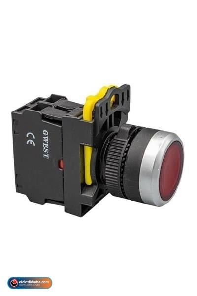 GWEST 6022 A5-01D-24 (KIRMIZI) 24V. LED ISIKLI STOP BUTON