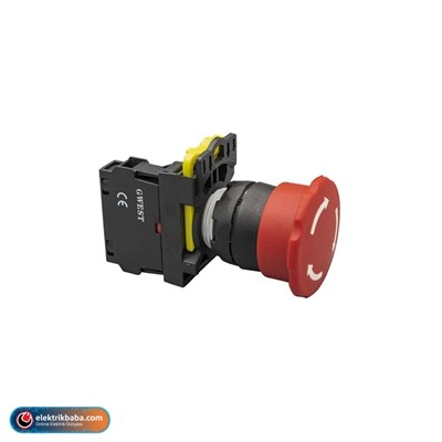 GWEST 6054 PLASTIK YAYLI KALICI ACIL STOP BUTONU