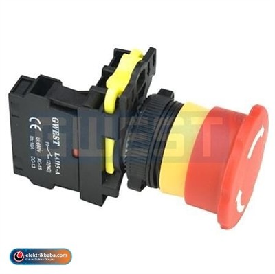 GWEST 6054 PLASTIK YAYLI KALICI ACIL STOP BUTONU