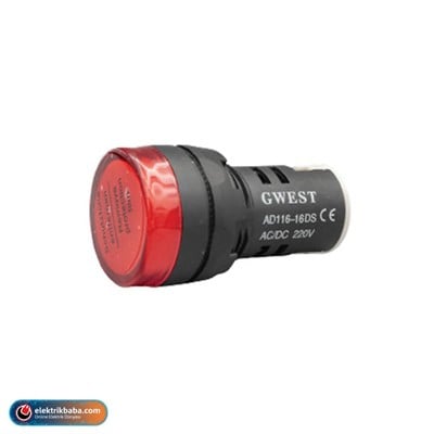 GWEST 6601 22MM 220V KIRMIZI SINYAL LAMBASI