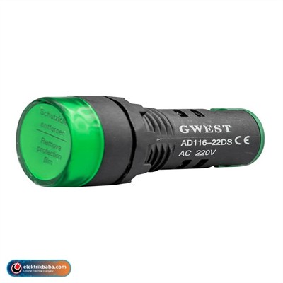 GWEST 6602 22MM 220V YESIL SINYAL LAMBASI