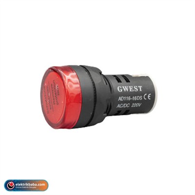 GWEST 6611 22MM 24VAC-DC KIRMIZI SINYAL LAMBASI
