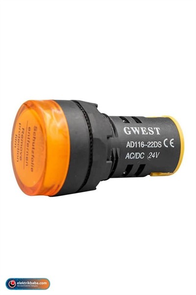 GWEST 6613 22MM 24VAC-DC SARI SINYAL LAMBASI