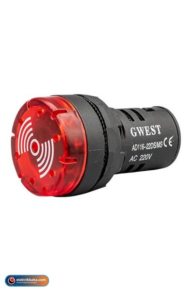 GWEST 6640 22mm 220V LEDLI FLASOR IKAZLI BUZZER