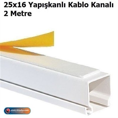 MUTLUSAN 001 157 025016 20 00 25X16mm YAPISKANLI KABLO KANALI CANALEX