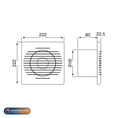 MUTLUSAN 001 211 000150 00 00 150MM FAN ASPIRATOR