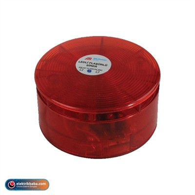 MUTLUSAN 102 111 000220 LED FLASORLU ELEKTRONIK SIREN 220V YENI MODEL