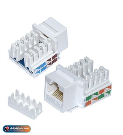 MUTLUSAN 888 049 050032 45X45 DATA KONNEKTORU KEYSTONE JACK CAT6 1X8