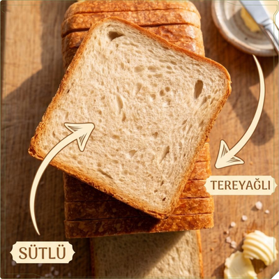 TOST EKMEĞİ-SÜT VE TEREYAĞLI-850-900 GR