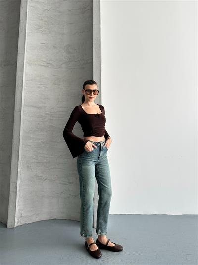 601® Original Kadın Jean Pantolon Yeşil Tintli