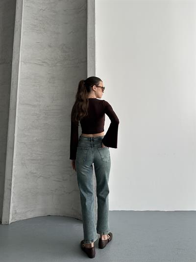 601® Original Kadın Jean Pantolon Yeşil Tintli