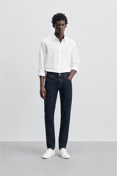 Erkek Regular Fit Boru Paça Esnek Likralı Denim Jeans Kot Pantolon ANDREAS2