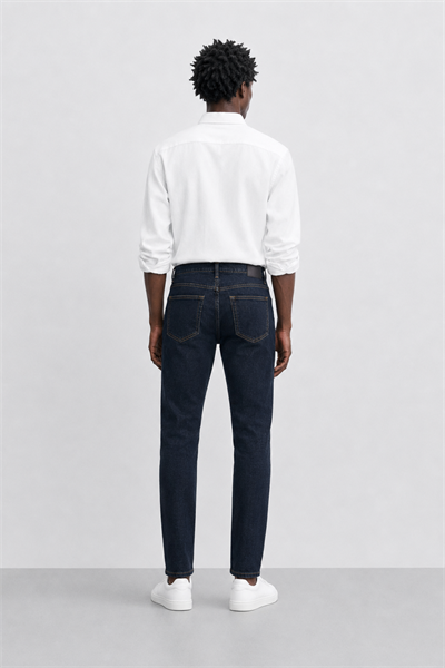 Erkek Regular Fit Boru Paça Esnek Likralı Denim Jeans Kot Pantolon ANDREAS2