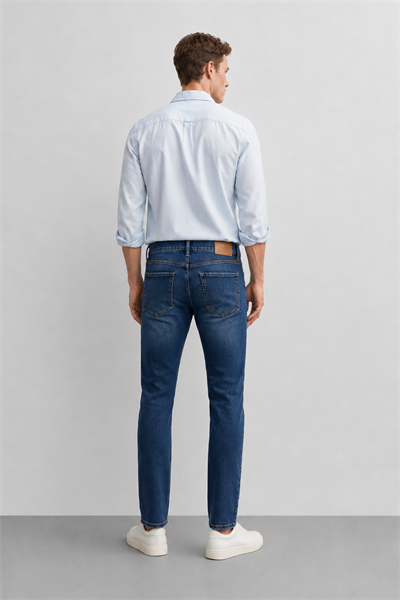 Erkek Regular Fit Boru Paça Esnek Likralı Denim Jeans Kot Pantolon ANDREAS6