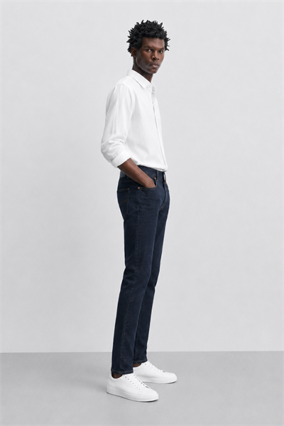 Erkek Regular Fit Boru Paça Esnek Likralı Denim Jeans Kot Pantolon ANDREAS2