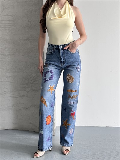 Nakış Detaylı Premium Jean