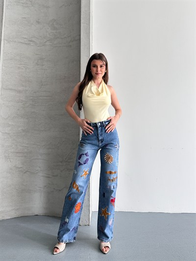 Nakış Detaylı Premium Jean