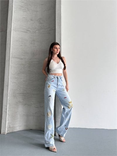 Nakış Detaylı Premium Jean