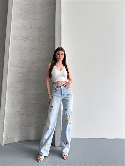 Nakış Detaylı Premium Jean