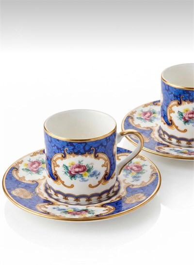 2li Porselen Fincan Takımı - Royale Blue 