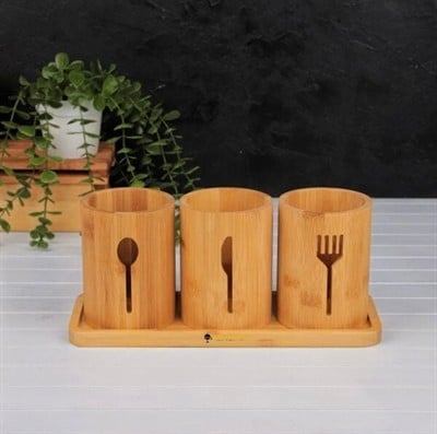 3Lü Bambu Kaşıklık