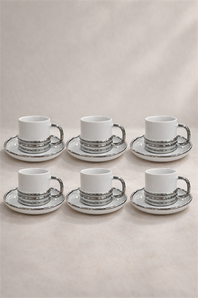 6lı Gümüş Fincan Takımı