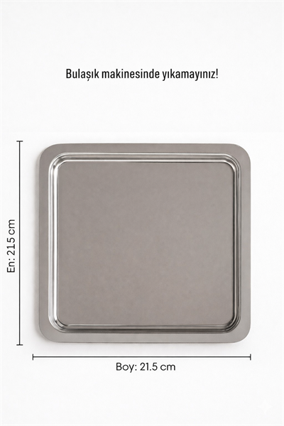 6lı Gümüş Kahve Sunum Tepsisi 