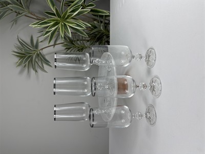 6Lı Platin Yaldız Kahve Yanı Bardağı