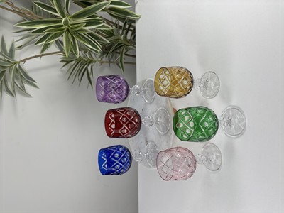 6Lı Renkli Kesme Kahve Yanı Bardağı 150Ml