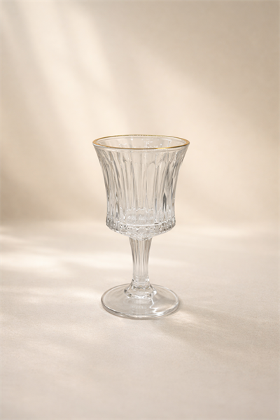 6lı Yaldızlı Kahve Yanı Bardağı 