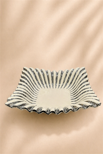 Acar Alba Kare Sunum Tabağı Gold 27 cm