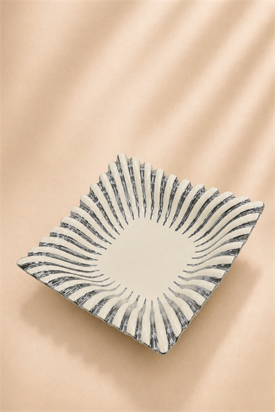 Acar Alba Kare Sunum Tabağı Gold 27 cm