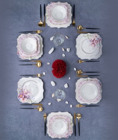 Acar Botanic 24 Parça Porselen Yemek Takımı