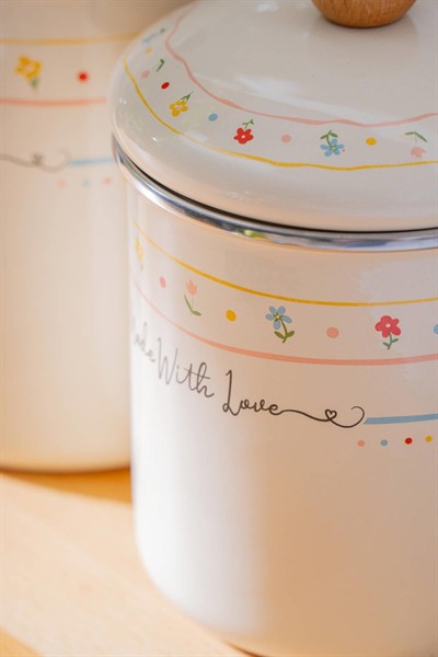 Acar Made With Love Emaye 3Lü Kavanoz