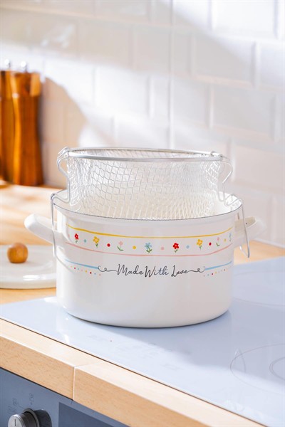 Acar Made With Love Emaye Kızartma Tencere 24Cm