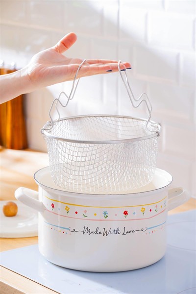 Acar Made With Love Emaye Kızartma Tencere 24Cm