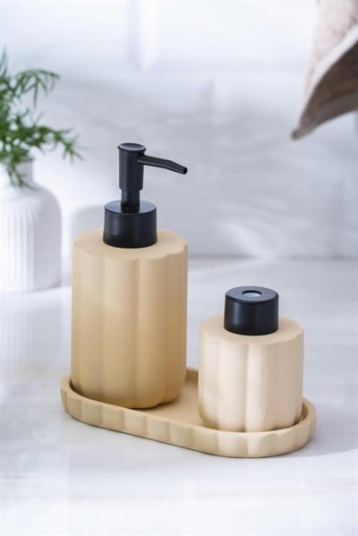 Acar Vega Sıvı Sabunluk Ve Kokuluk Seti - Bej
