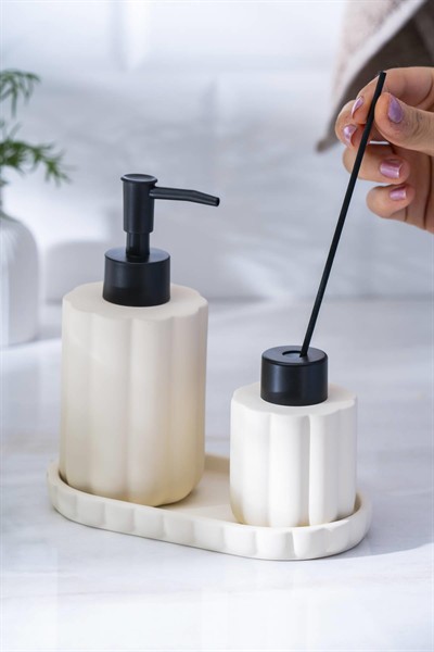 Acar Vega Sıvı Sabunluk Ve Kokuluk Seti - Krem