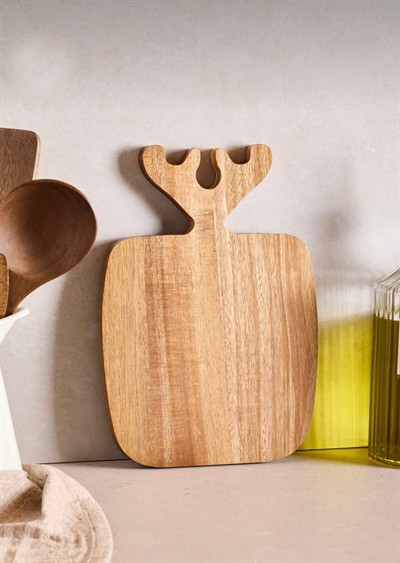 Akasya Geyikli Sunum Tahtası 30X20 Cm