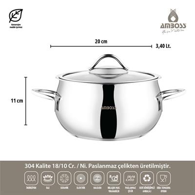 Amboss Moon 10 Parça Çelik Tencere Seti