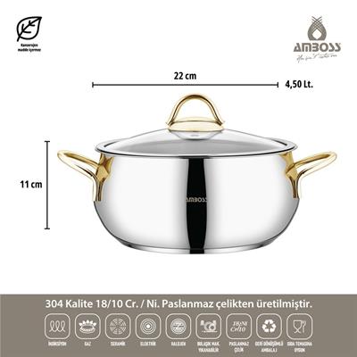 Amboss 8 Parça Çelik Tencere Seti
